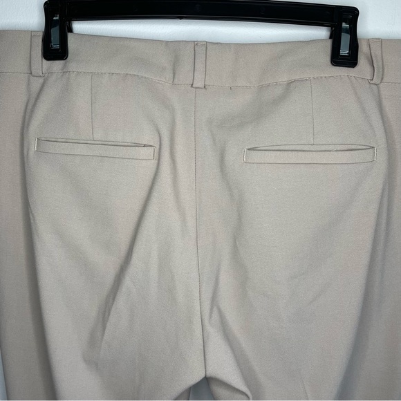 Banana Republic Avery Beige Straight Leg Cropped Trousers Pants w/ Bows - Picture 4 of 7